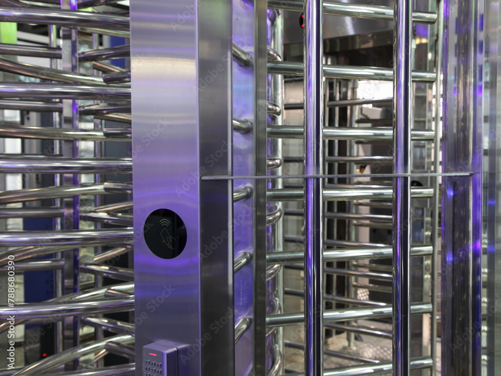 Modern doorway gate turnstile barrier - modern entrance stainless steel rotary tourniquet