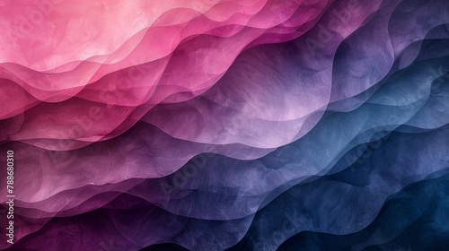   A pink-blue abstract wallpaper featuring a waving smoke column ascending from its top and descending from its base photo