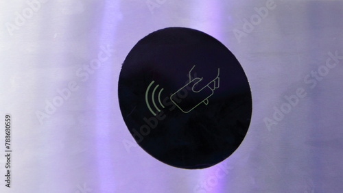 Pass card place symbol close up