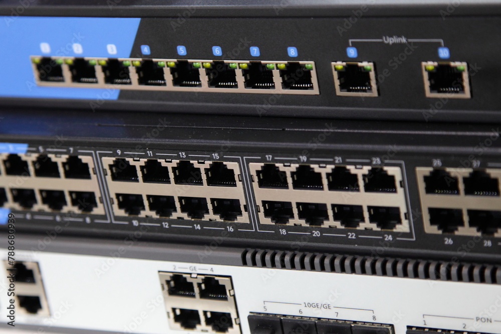 Digital space computer net switch hub for RJ 45 connectors