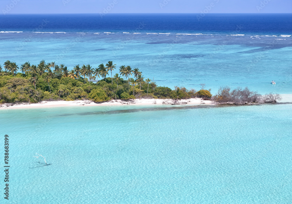 Aerial view of turquoise beach on Innafinolhu Island, Haa Alif, Maldives. Aerial view of turquoise beach on Innafinolhu Island, Haa Alif, Maldives.