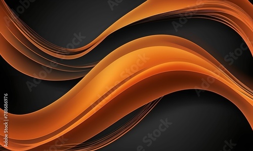 wallpaper representing  abstract orange curves