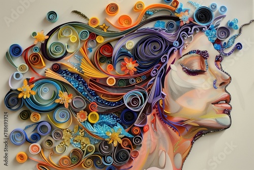 Colorful Quilled Paper Art