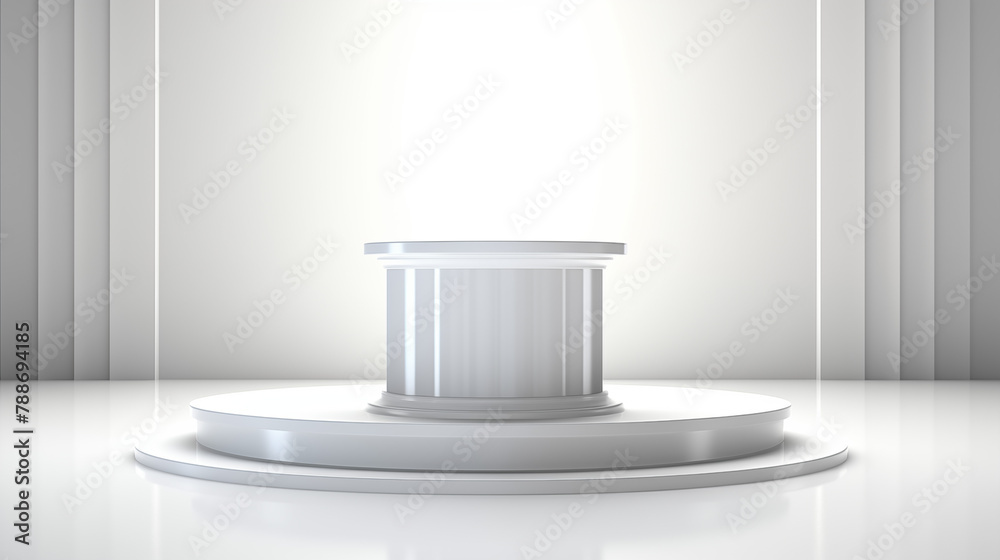 Fototapeta premium white podium with columns