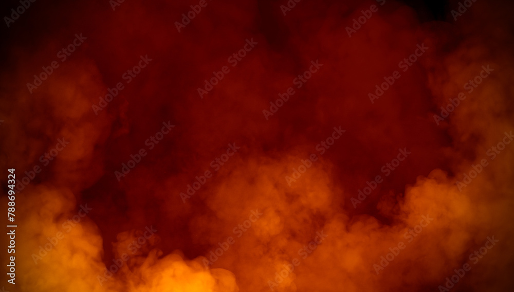 Fototapeta premium Abstract fire smoke misty fog on isolated black background. Texture overlays. Paranormal mystic smoke, clouds for movie scenes