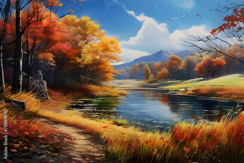 Natural autumn landscape