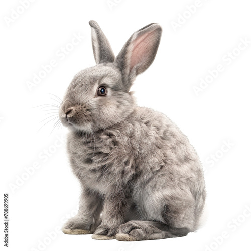 Charming Teddy Rabbit isolated on a transparent background 
