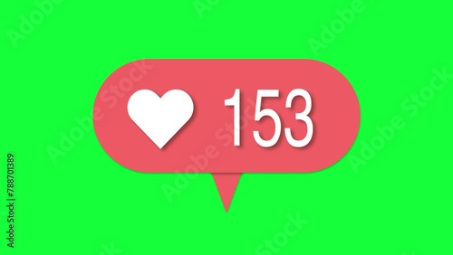 Social media heart number counter animation  (ID: 788701389)