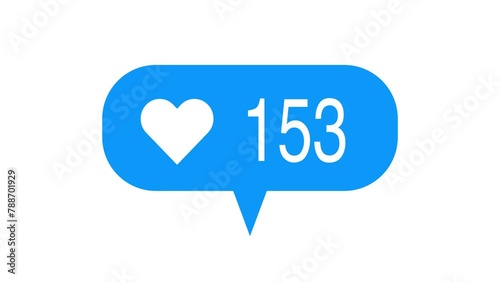 Social media heart number counter animation  (ID: 788701929)