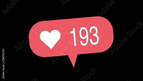 Social media heart number counter animation  (ID: 788702551)