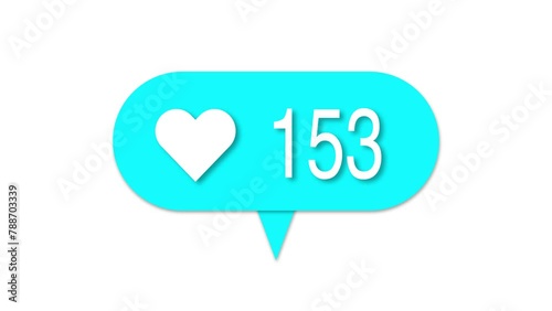 Social media heart number counter animation  (ID: 788703339)