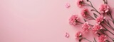 Mother's Day Background: Pink Carnations on Light Pink