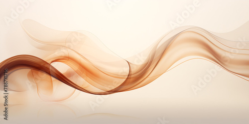 Coffee background, soft waves in brown tones