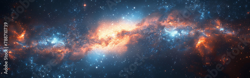 Galactic Hearth: Star-Forming Nebula Illuminated photo