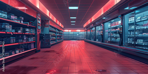Abandoned Supermart: Shelves Ache for Shoppers photo