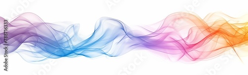 Graceful Rainbow Wave Abstract Generative AI