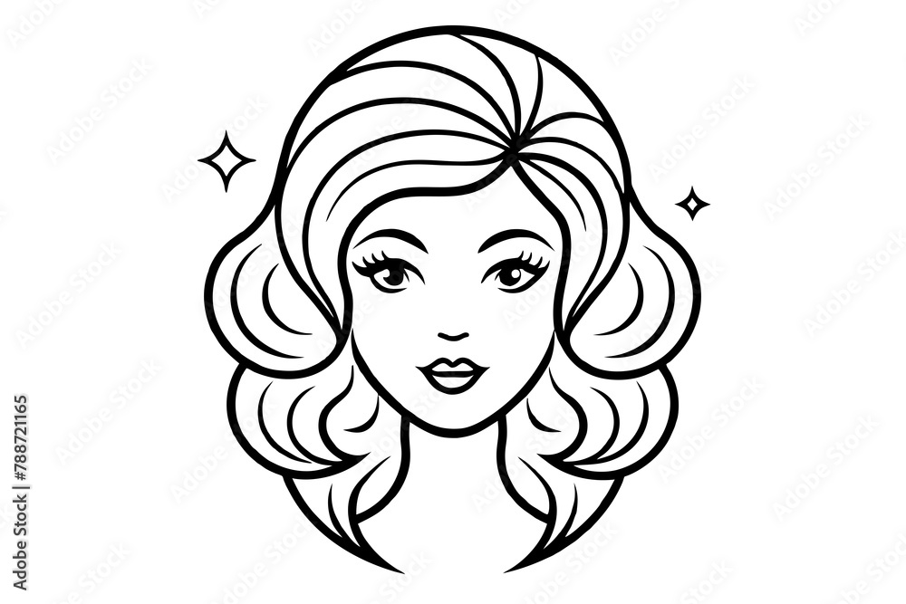 beauty saloon icon vector silhouette 