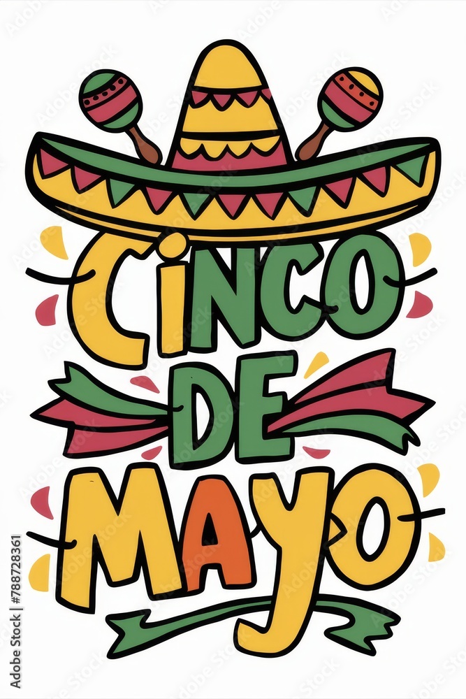 Cinco De Mayo Poster With Sombrero Cinco De Mayo Poster With Sombrero