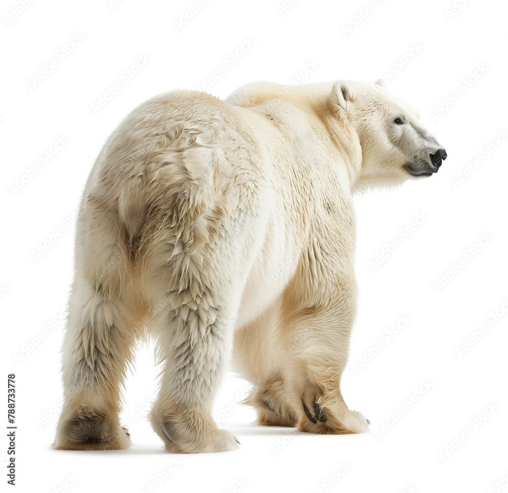 Majestic polar bear standing on white background Majestic polar bear standing on white background