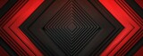Red and black geometric pattern background, in a dark tone The background design features arrow-shaped lines that could be used for advertising or web presentation Generative AI