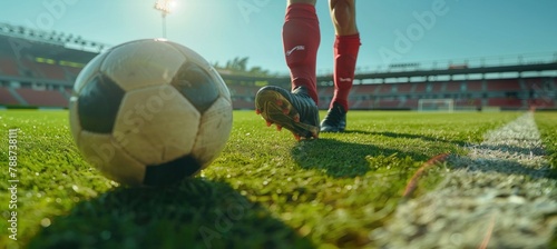 player kicking ball