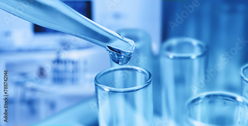 Pipette dripping sample int...