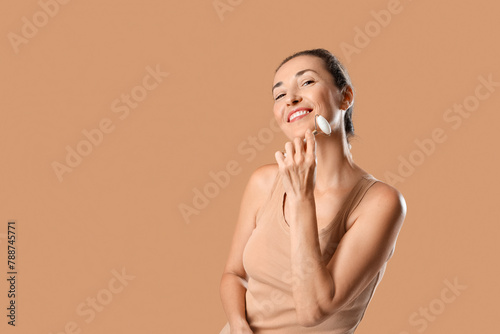 Beautiful mature woman with...