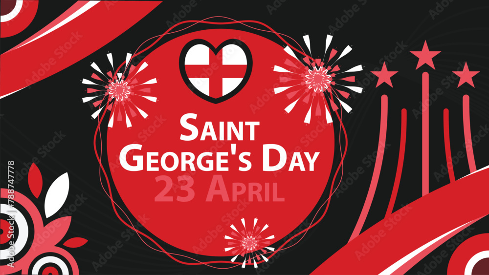 Saint George's Day vector banner design. modern minimal graphic poster illustration.