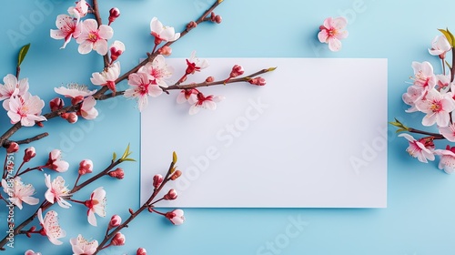 Check out this spring inspired postcard mockup featuring a beautiful cherry blossom branch and room for your own message