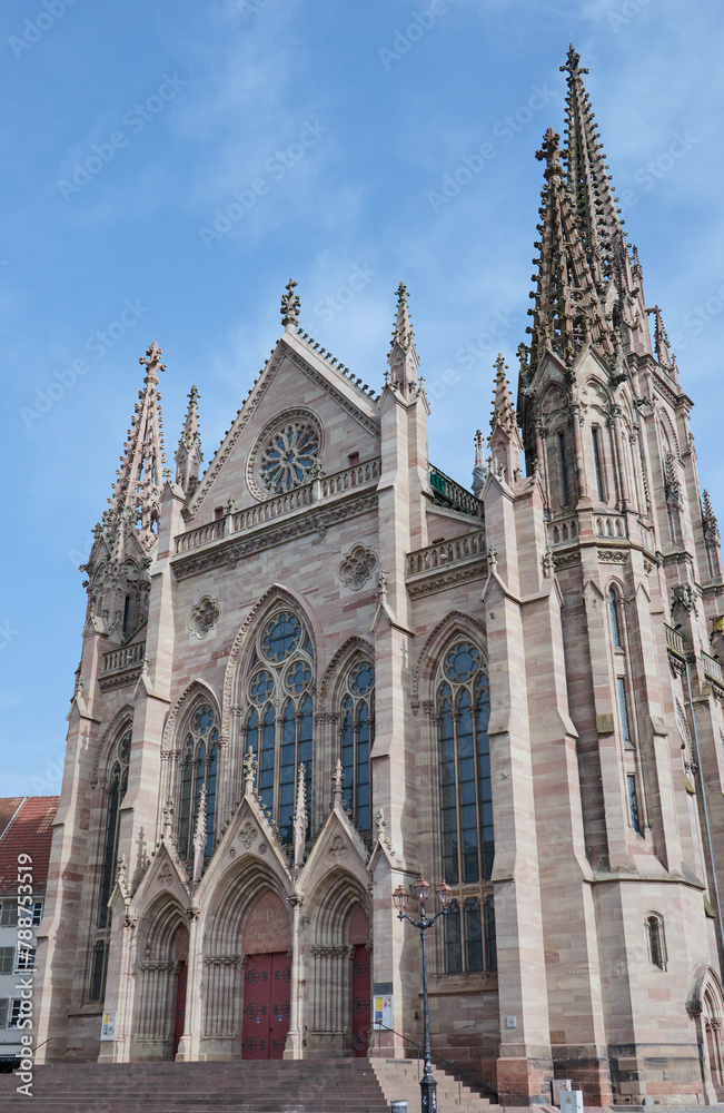 the Protestant St. Stephen's Church(Temple Saint-Étienne) which is the main reformed church in the city of Mulhouse in Alsace, France