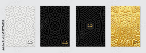 Fotografie Set of vintage covers, vertical templates