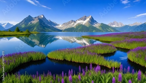alpine lake in the mountains