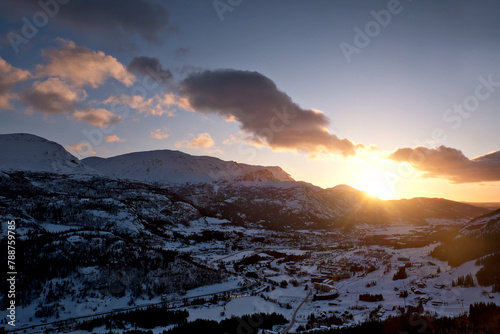 Sunrise over Hemsedal, Norway