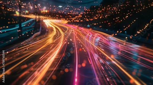 Wallpaper Mural streams of light trails , high quality background, 16:9 Torontodigital.ca