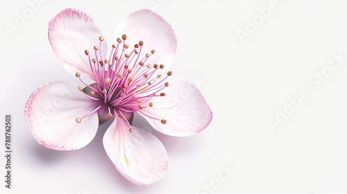 magnolia flower isolated on white