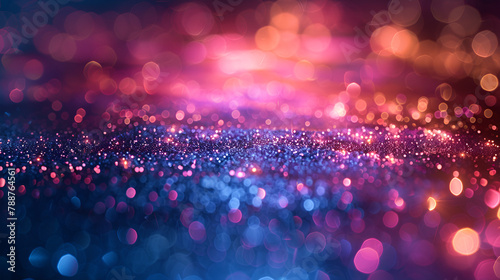 Purple and Blue Light Illustration, Colored abstract blurred light glitter background layout design can be use for background concept or 