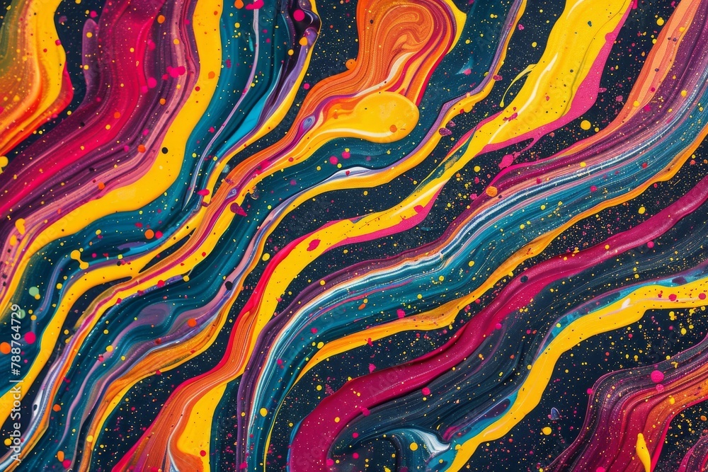 Chromatic crescendo. Abstract waves in motion Chromatic crescendo. Abstract waves in motion