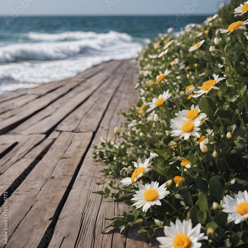 Beautiful flowers on the beach of sea © berkay08