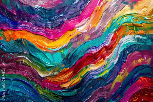 Spectrum serenade. Abstract waves in vibrant motion
