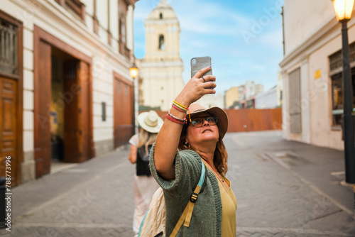 tourist taking a photo. Travel concept.