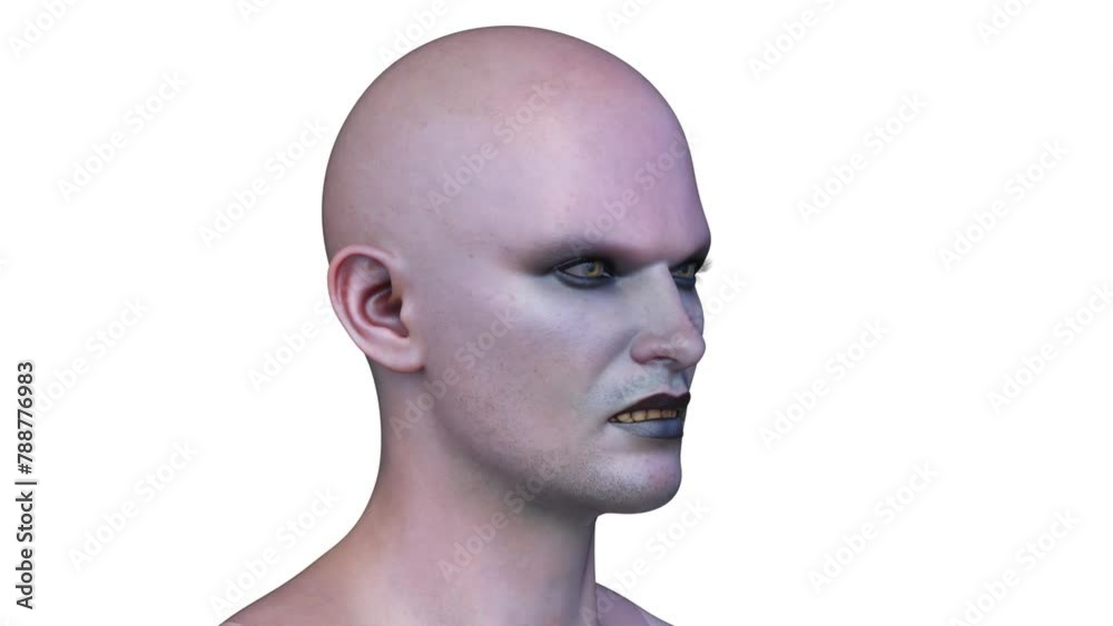男性の顔アップ 3DCGレンダリング 男性の顔アップ 3DCGレンダリング