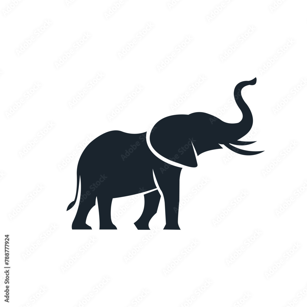 Elephant Silhouette icon. Simple vector illustration Elephant Silhouette icon. Simple vector illustration