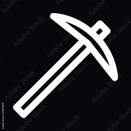 pickaxe icon vector outline design