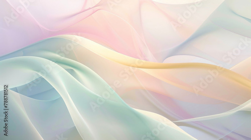 Pastel silk waves abstract background