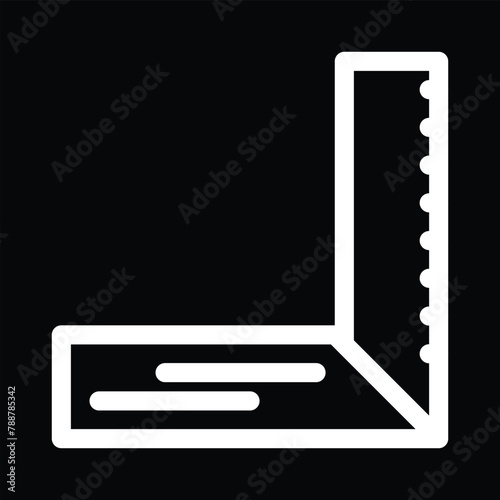 elbow ruler measure instrument icon