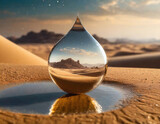 a drop of water in the middle of the desert, Climate change and Drought impact 
