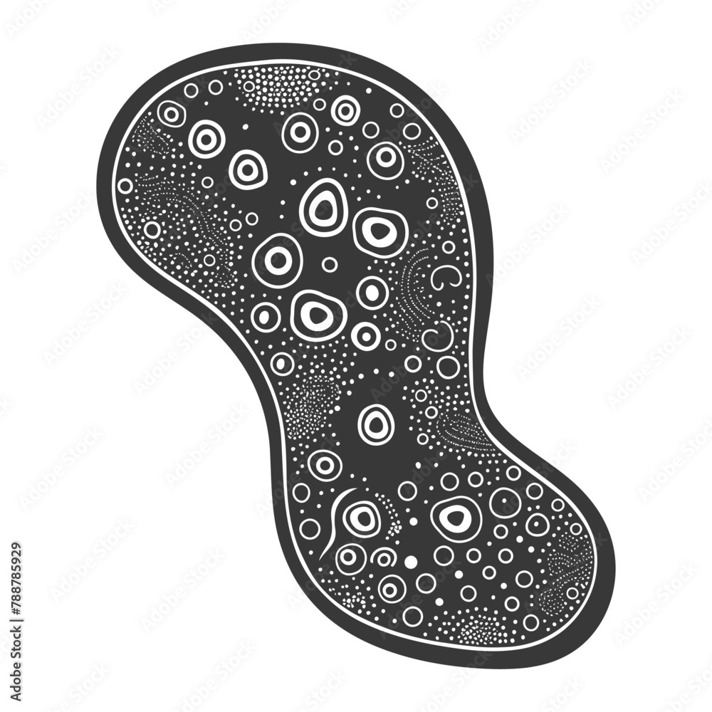 Silhouette amoeba animal black color only Silhouette amoeba animal black color only