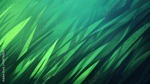 Abstract green dynamic shapes background