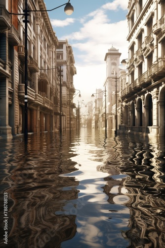 flood in the city Generative AI