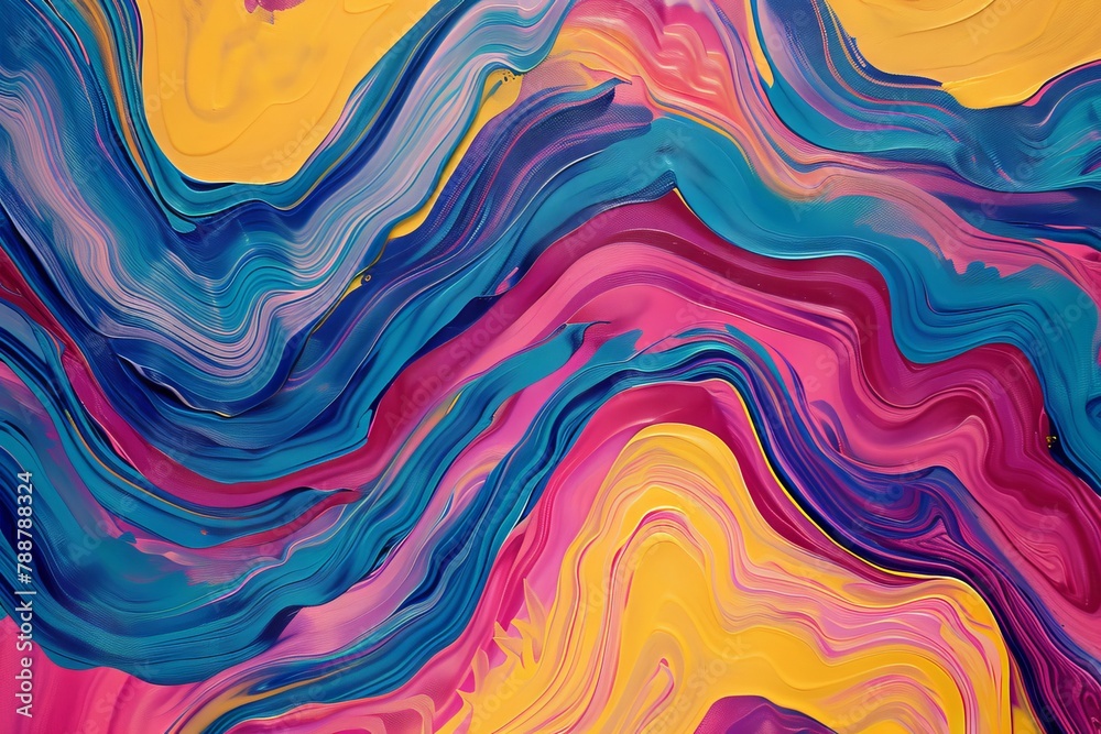 Rainbow reflections. Abstract waves in a colorful dream Rainbow reflections. Abstract waves in a colorful dream